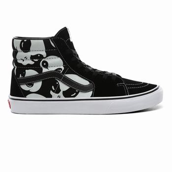 Férfi Vans Alien Ghosts SK8-Hi Magasszárú Cipő VA0467839 Fekete/Fehér